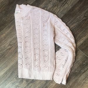 American Eagle Sweater - Oversized Knit in Soft Pink Color